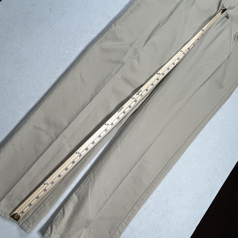 New Peter Millar Chino Pants Men's 35x36 Khaki‎ Raleigh Wash Twill Flat Front - Picture 10 of 10